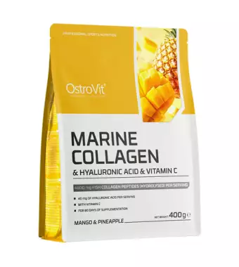 OstroVit Marine Collagen+Hialuronsav 400 g mangó-ananász OstroVit Marine Collagen+Hialuronsav 400 g mangó-ananász